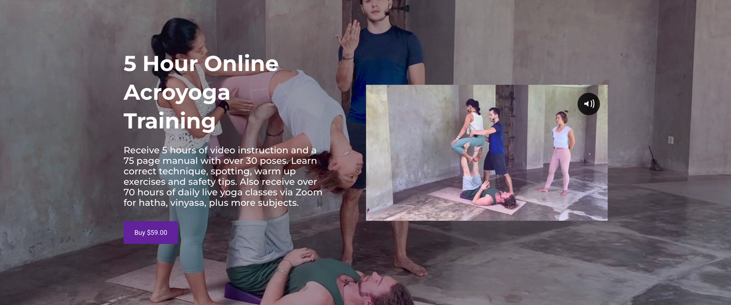 5 Hour Online Acroyoga Training - (YACEP/RYT-CE)